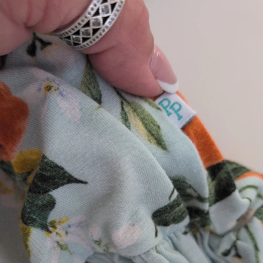 Posh Peanut High LowToddler Citrus Print Ruffle Hem Dress
